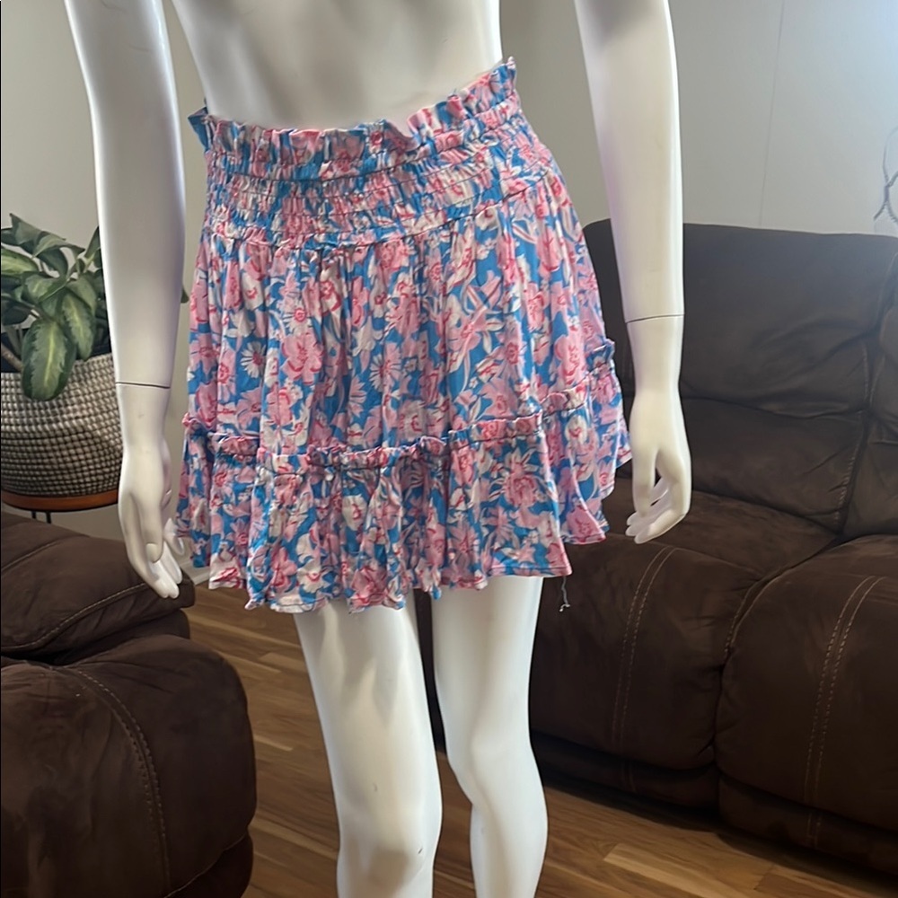 Floral Ruffle Mini Skirt - Picture 6 of 7
